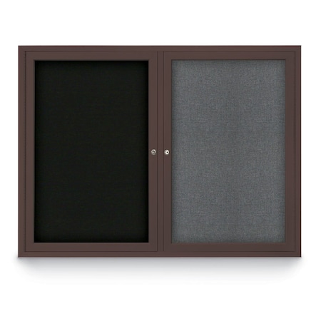United Visual Products Corkboard, Cork/ Satin, 24" x 36" UV402-SATIN-CORK